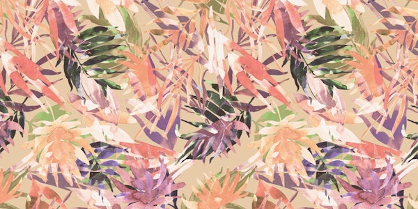 Modern leaf pink jungle CW 1