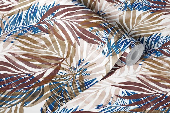 Leafs tropical palms Awallpaper roll