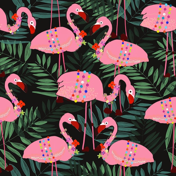 Flamingo tropical flowers