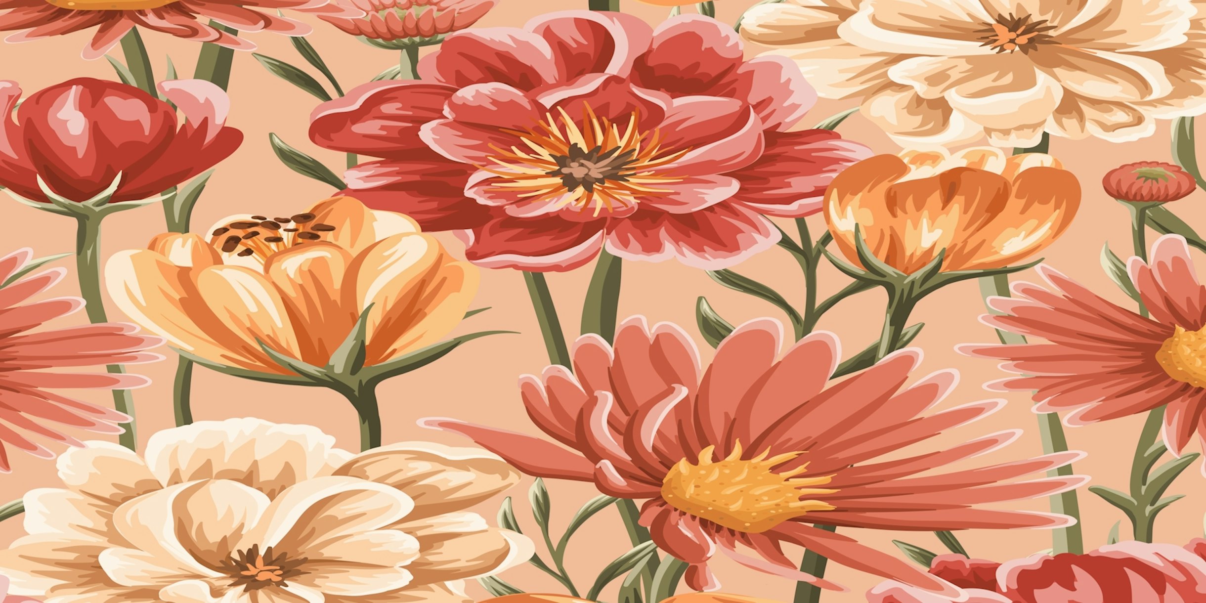 Flowers Big Ice Cream Wallpaper | Buy Online at Happywall