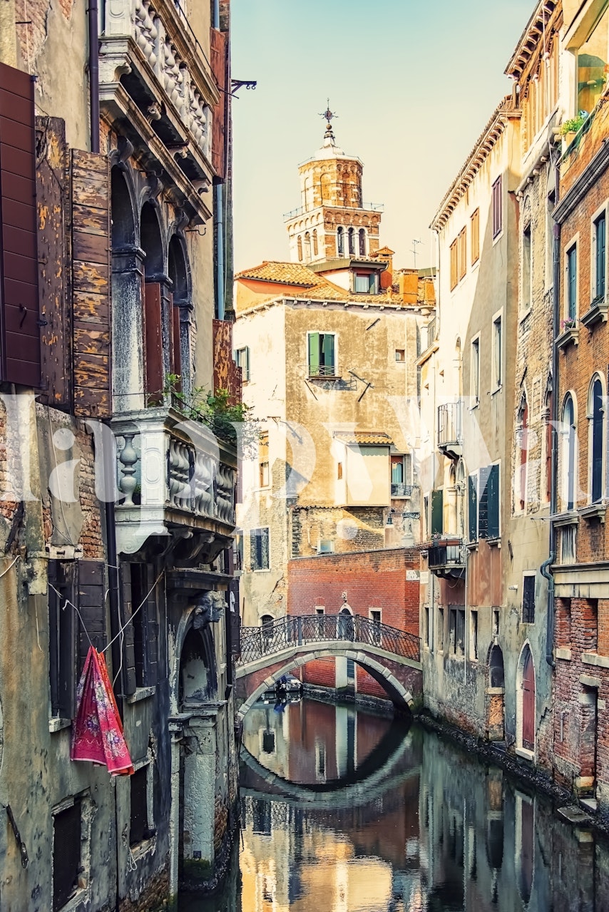 Canal In Venice tapetdesign i et rum
