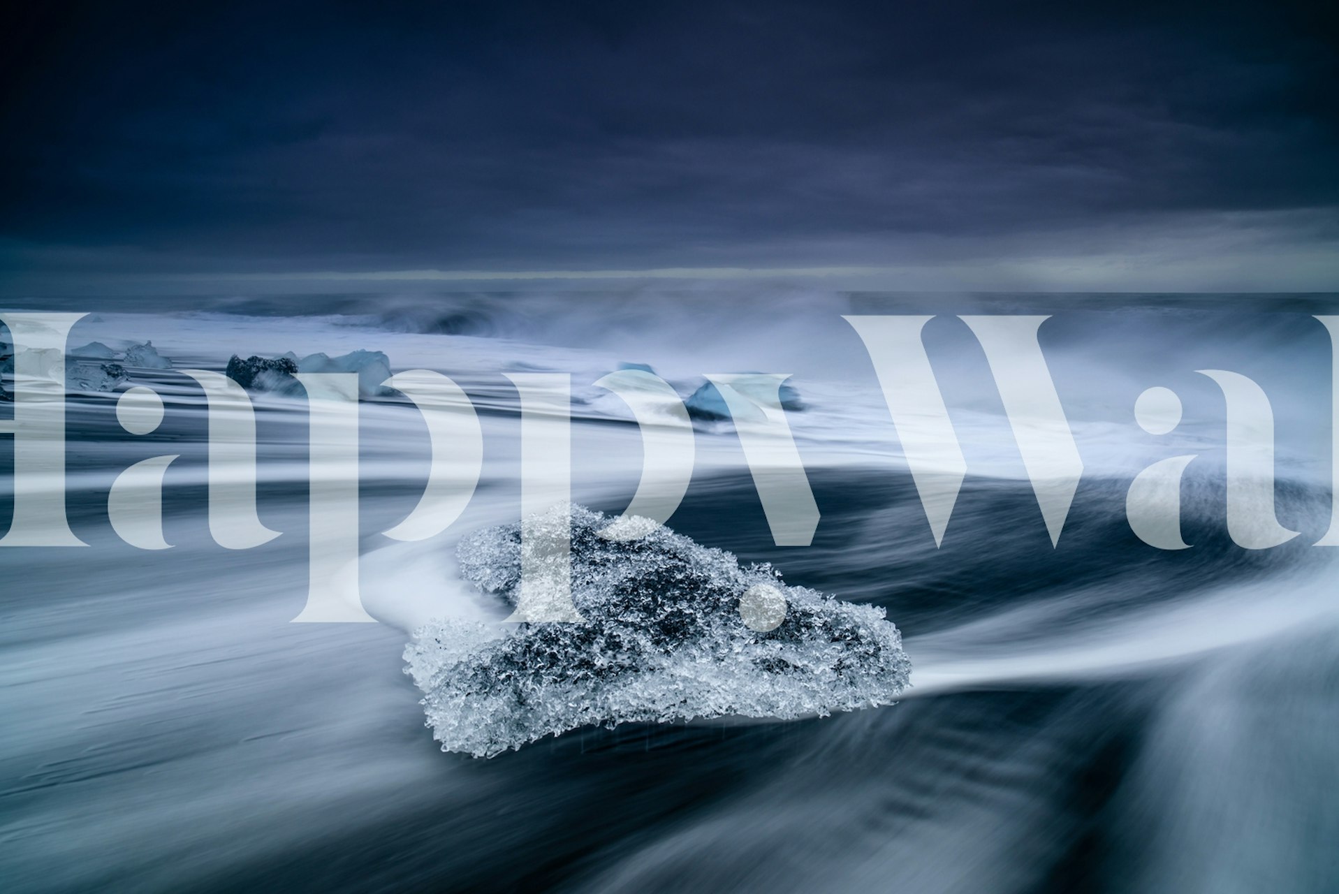 Crystal ice tapet vist i et rum