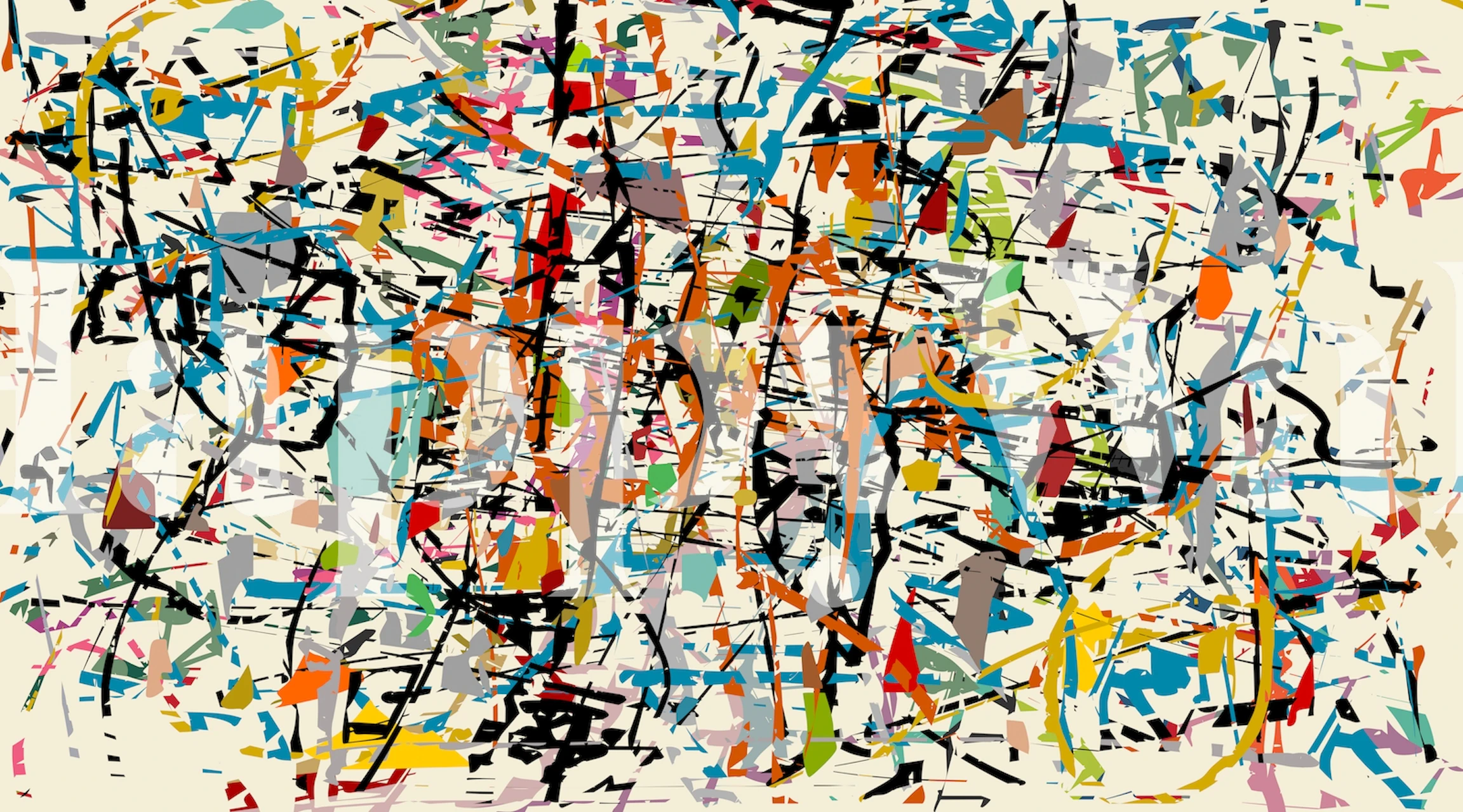 Colorful abstract brush stroke wallpaper with dynamic patterns.