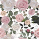 Peony and rose pattern white