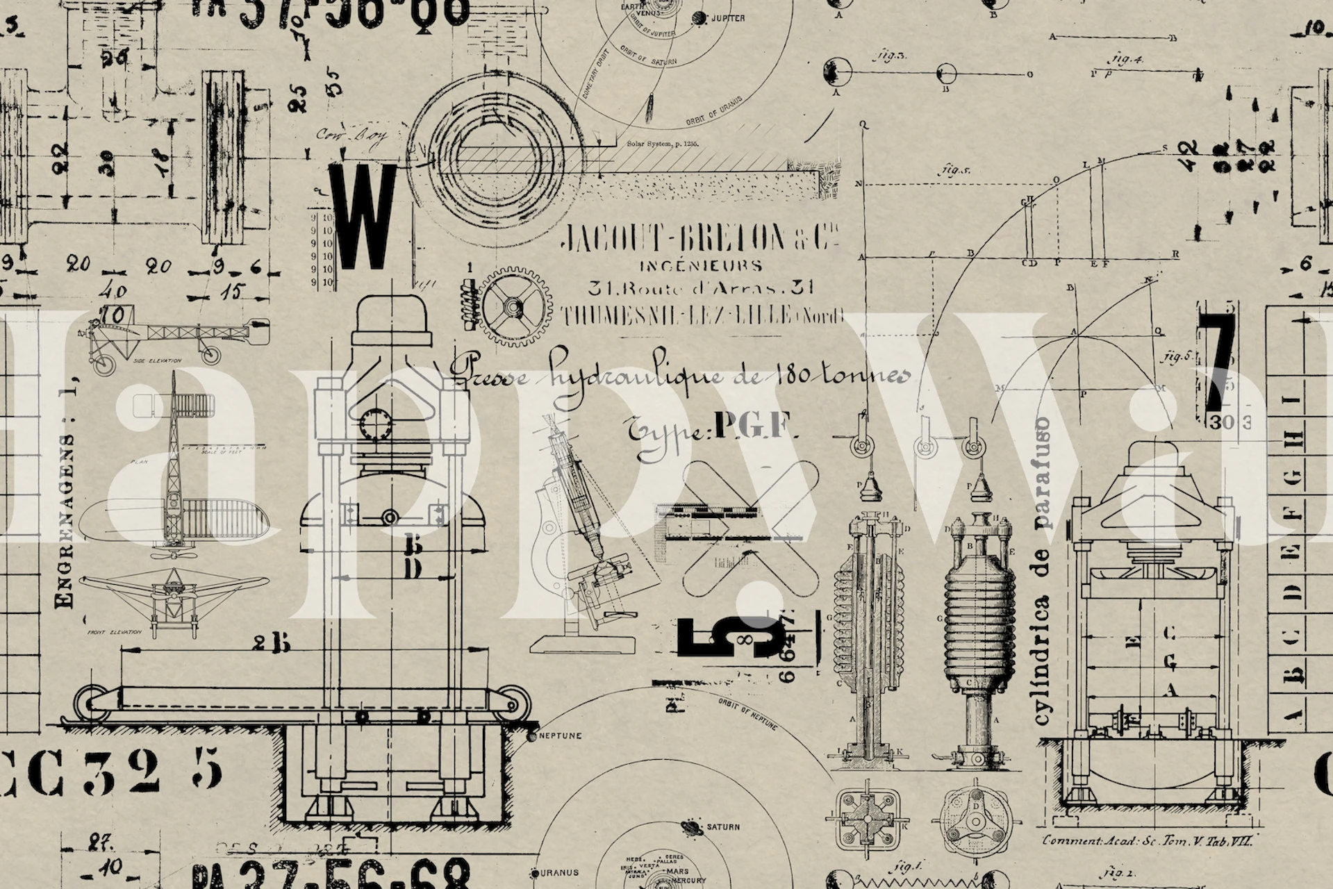 Historic Construction And Technology tapet i ett rum