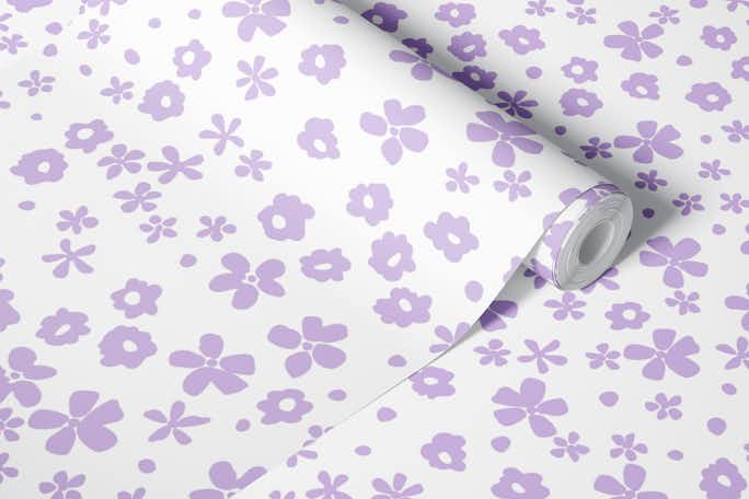 Flowers lavender colors Awallpaper roll