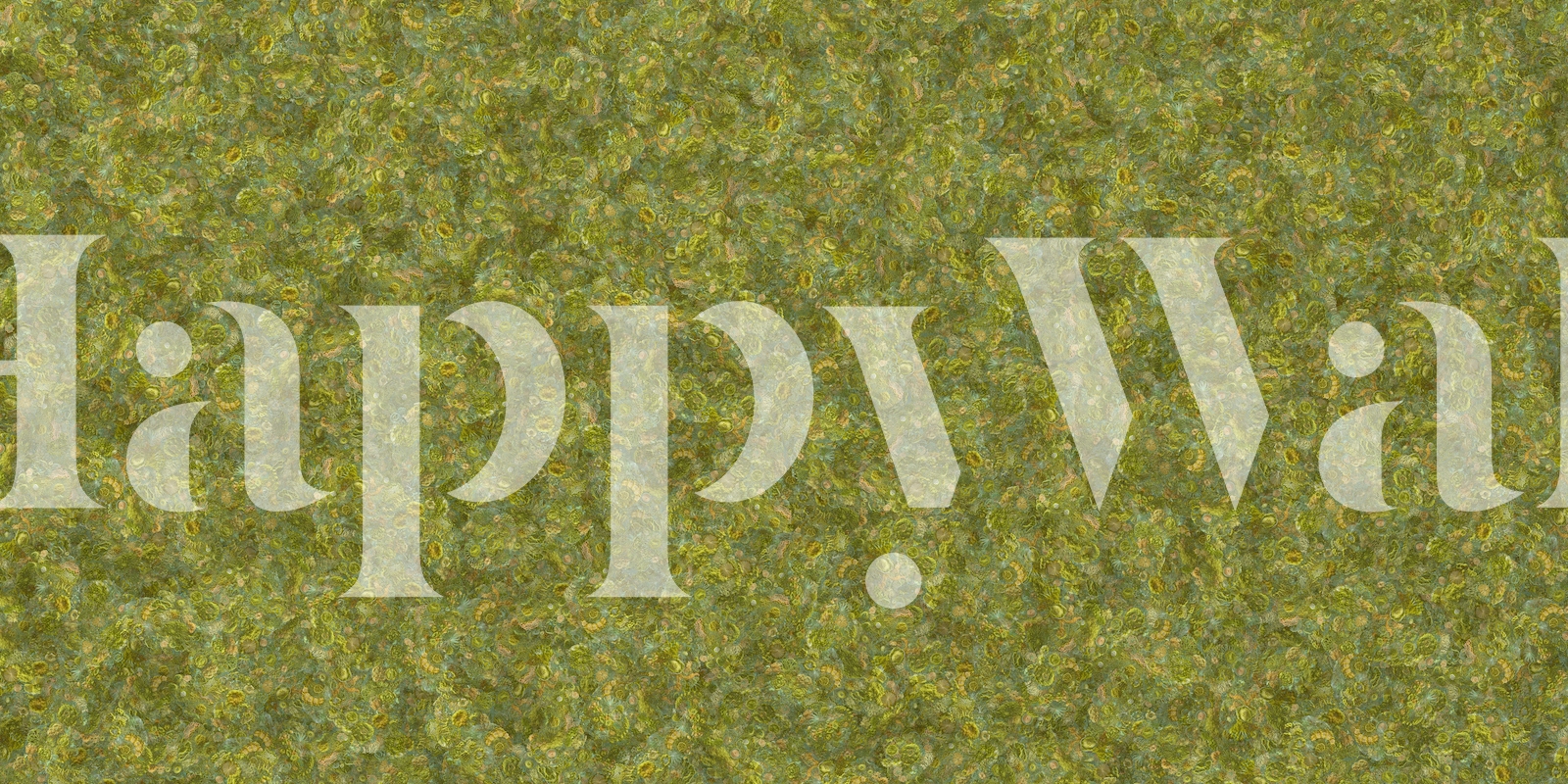 Buy Embroidery Moss Green Wallpaper | Happywall