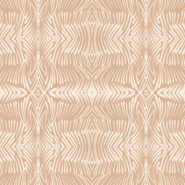 Peach Mosaic Line Art pattern