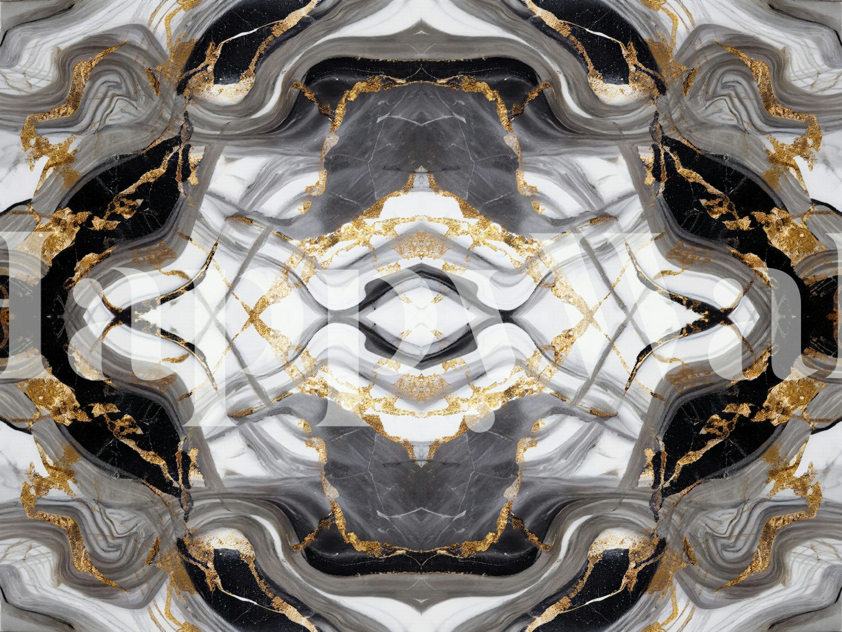 Luxurious marbled wallpaper with gold accents