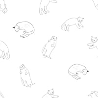 Seamless cat pattern tapeta