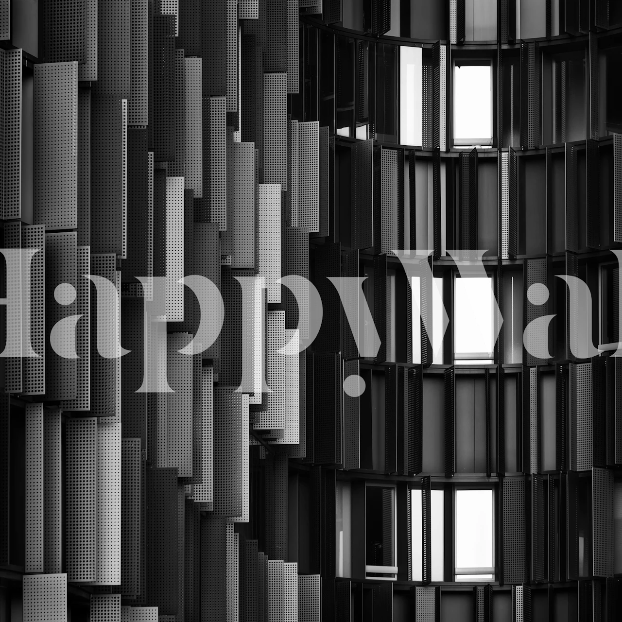 Black and white geometric pattern wallpaper