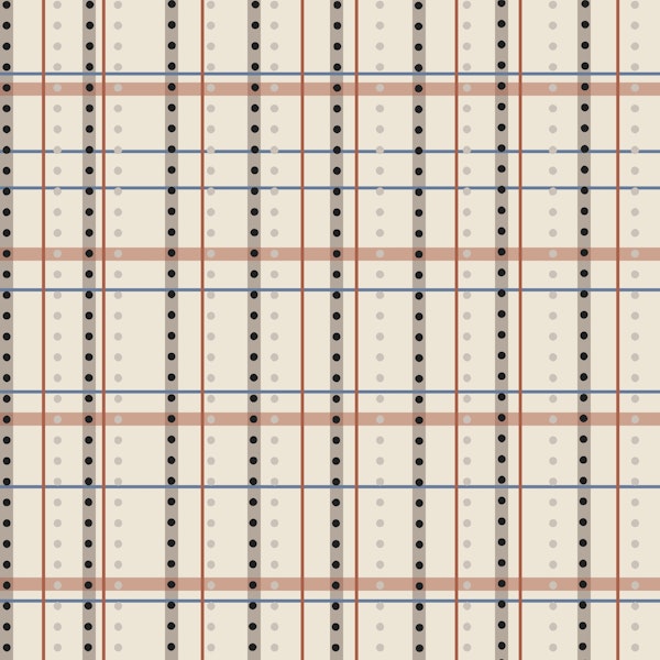 Indian Summer dotted stripes cream