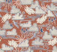 Indian Summer sky terracotta papel de parede