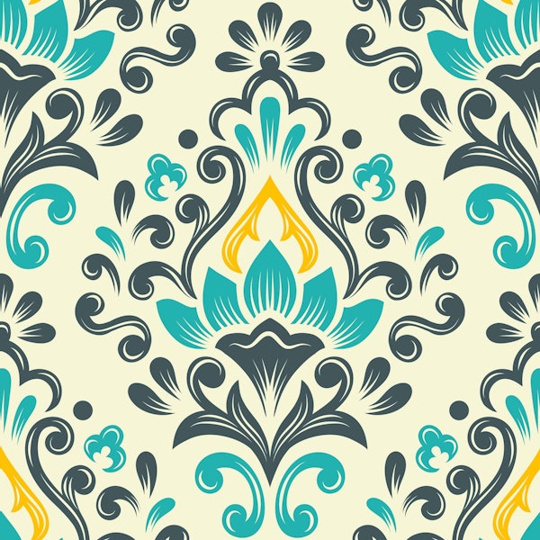 2028 - victorian florals, blue
