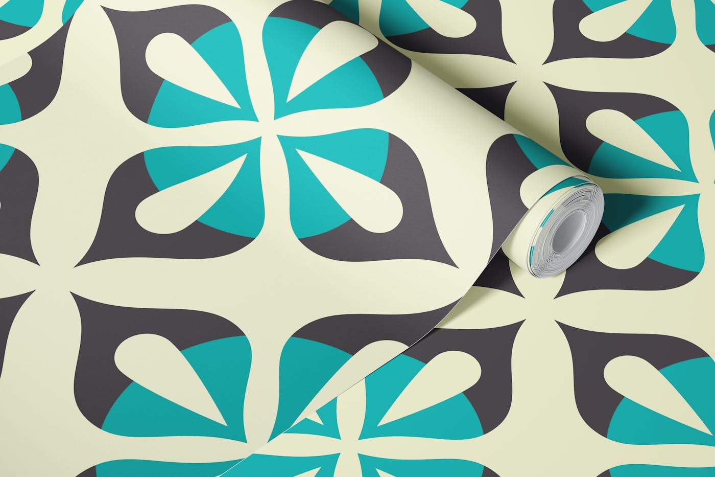 2032 - abstract retro pattern wallpaper roll