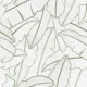 Sage Green Banana Leaves Line Art