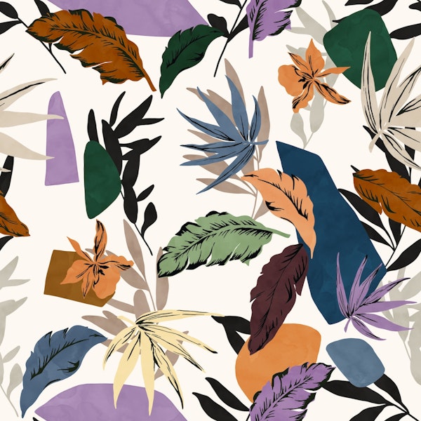 Leaf colorful modern jungle DP