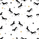 Black horse with stars