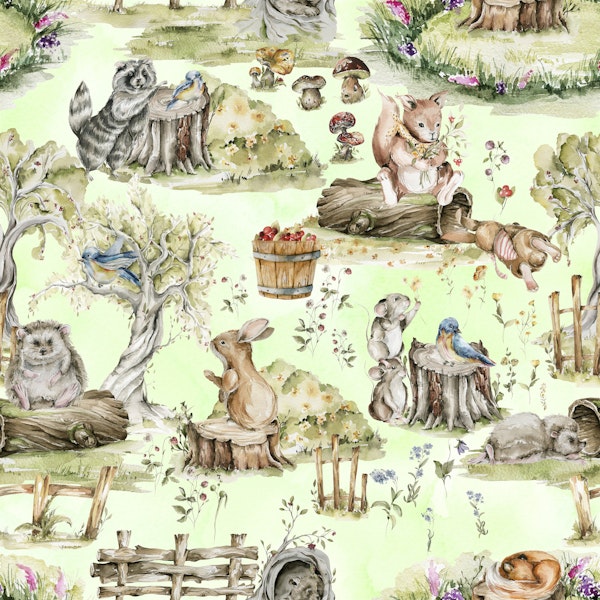 Woodland Animals In Garden