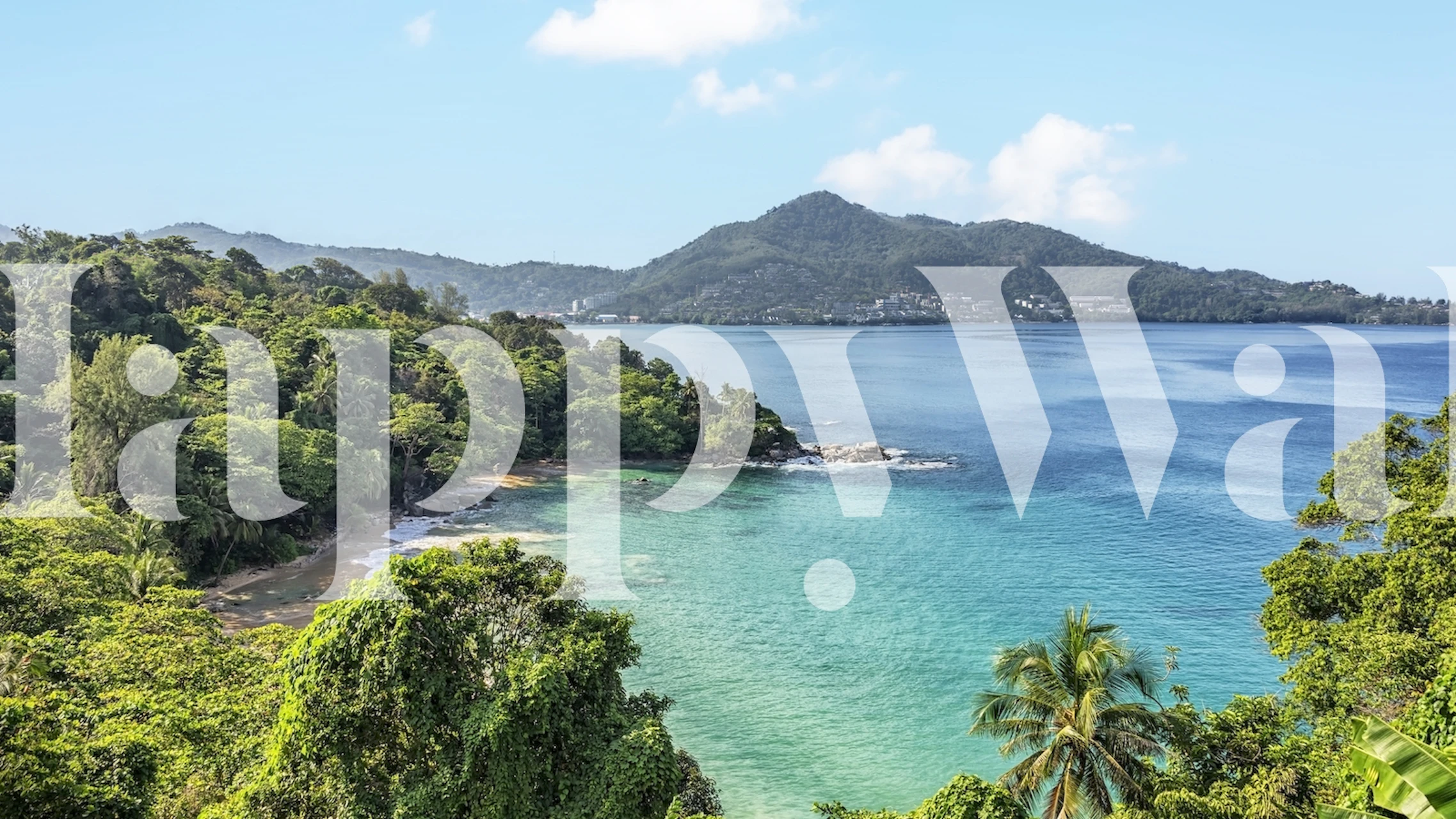 Phuket landscape wallpaper in a room