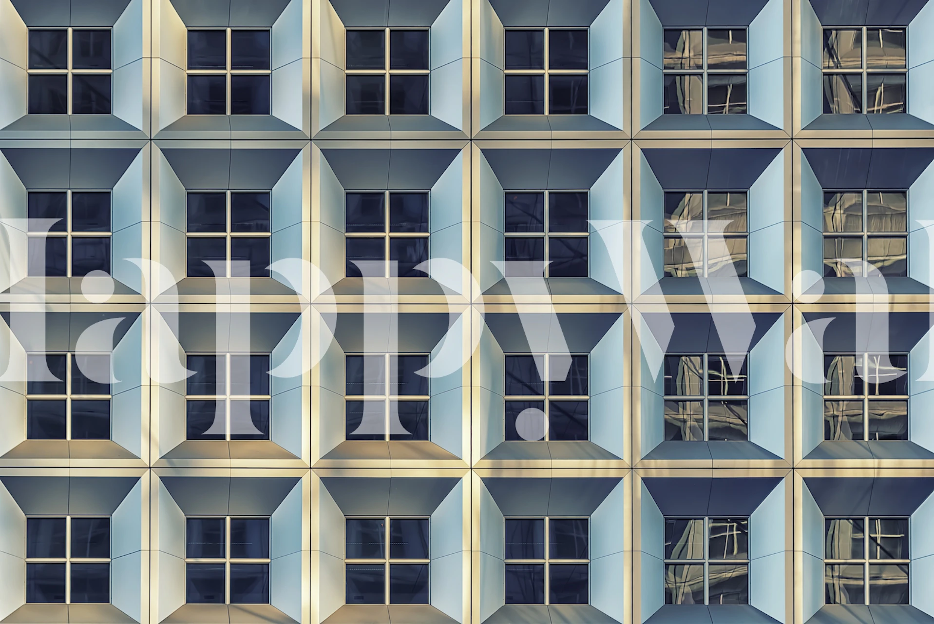 Modern Facade wallpaper in a room setting