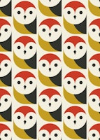 2516 - modern retro owls tapetit