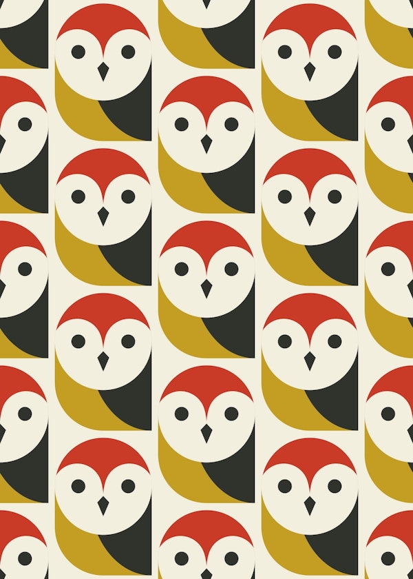 2516 - modern retro owls
