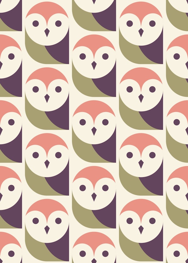2517 - modern retro owls
