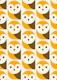 2518 - modern retro owls, yellow