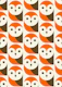 2519 - modern retro owls, orange