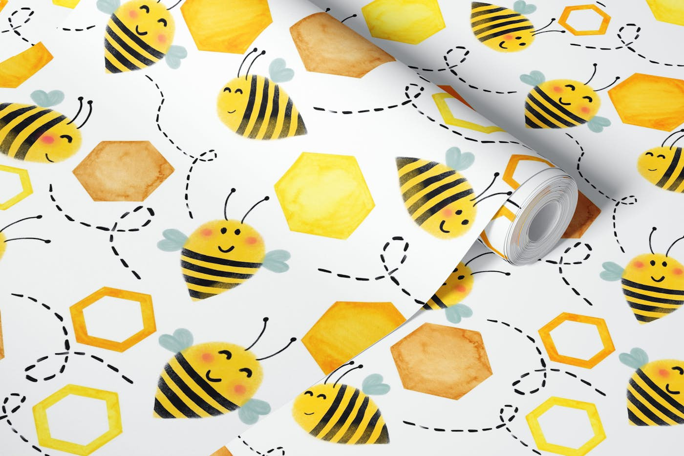 Bees Dance wallpaper roll