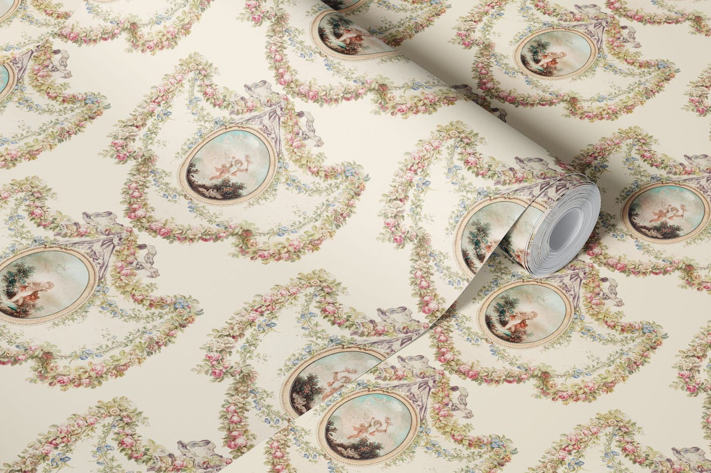 Rococo Damask Garden wallpaper roll