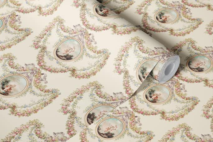 Rococo Damask Gardenwallpaper roll