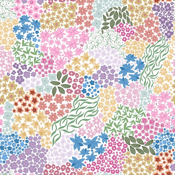 Ditsy colorful flower