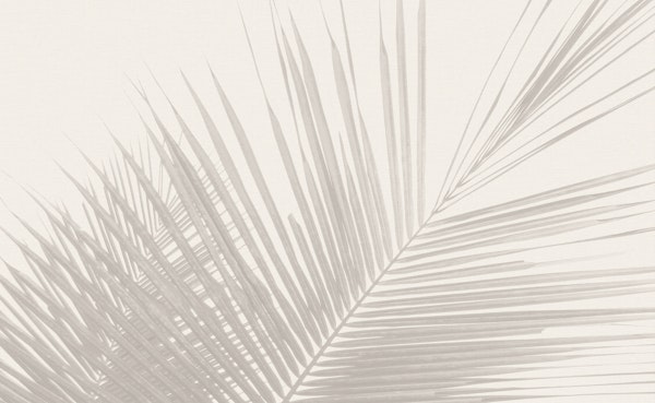 Soft tropical palm leaves - neutral beige