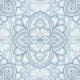 Boho Marrakesh mandala tiles - Delft Blue
