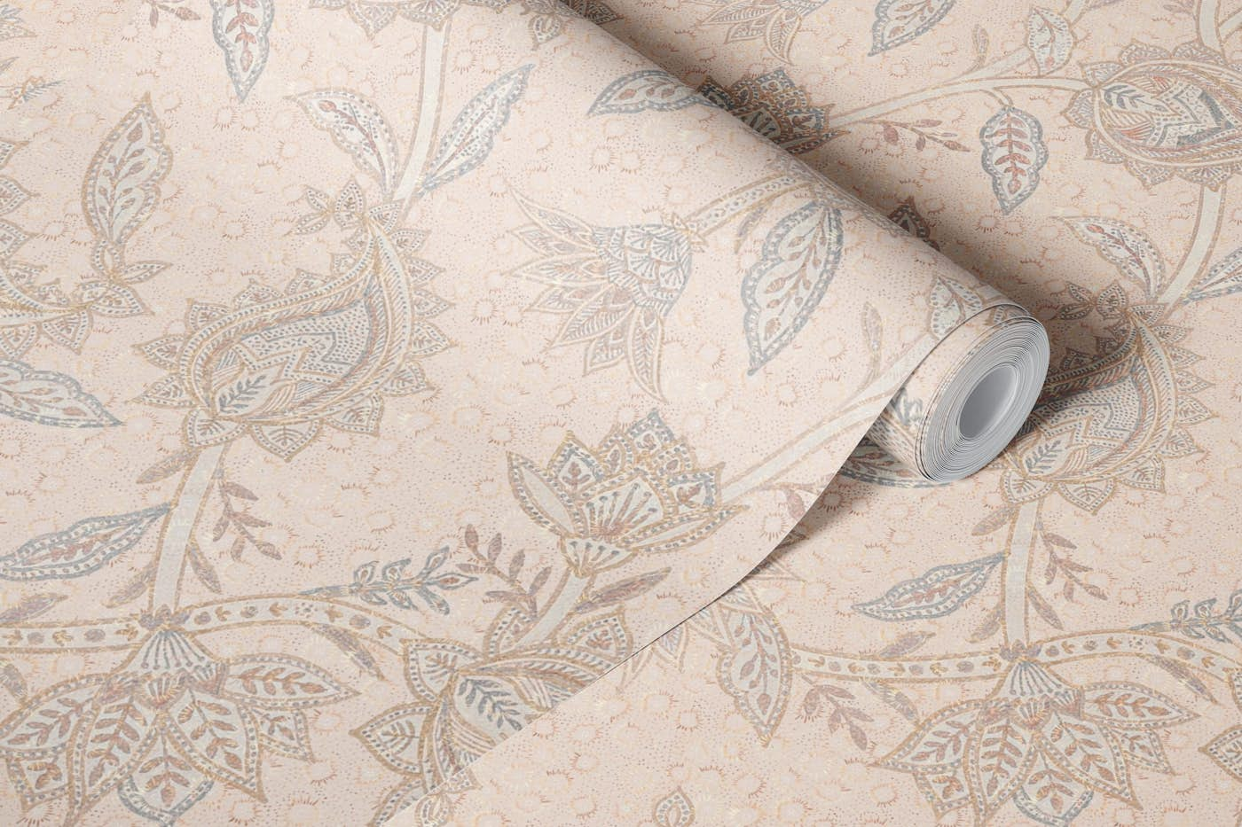 Boho Soft floral paisley wallpaper roll