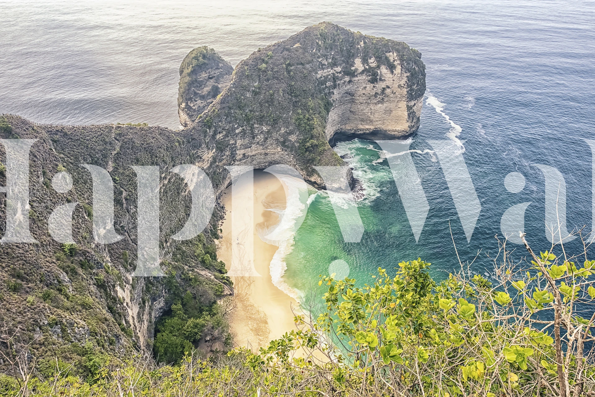 Kelingking Beach wallpaper in a room