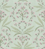 Rustic cottage floral damask pastel teal ταπετσαρία