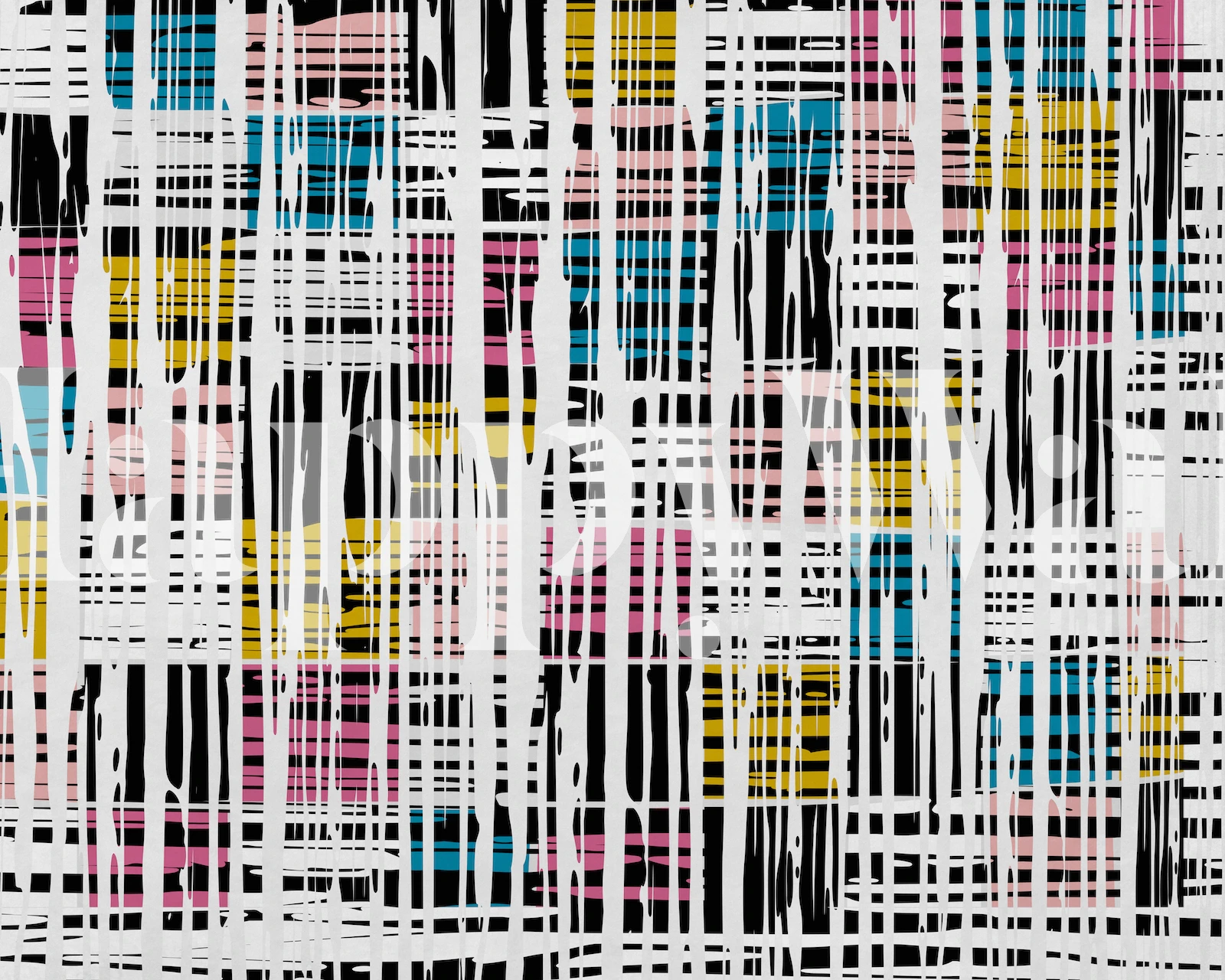 Colorful abstract Braided Colors wall mural with intertwined lines