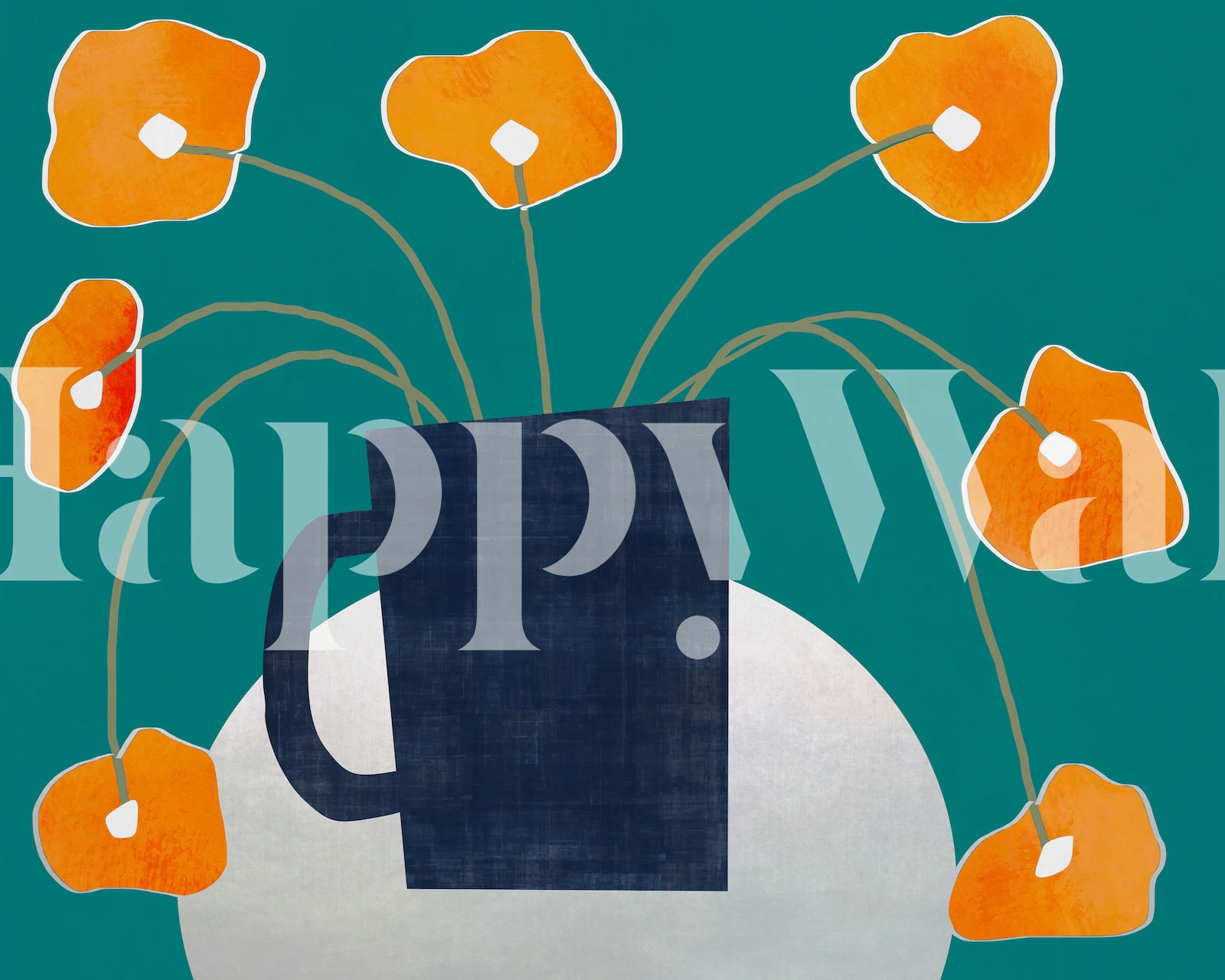 Spring Orange View tapeta s cvijećem