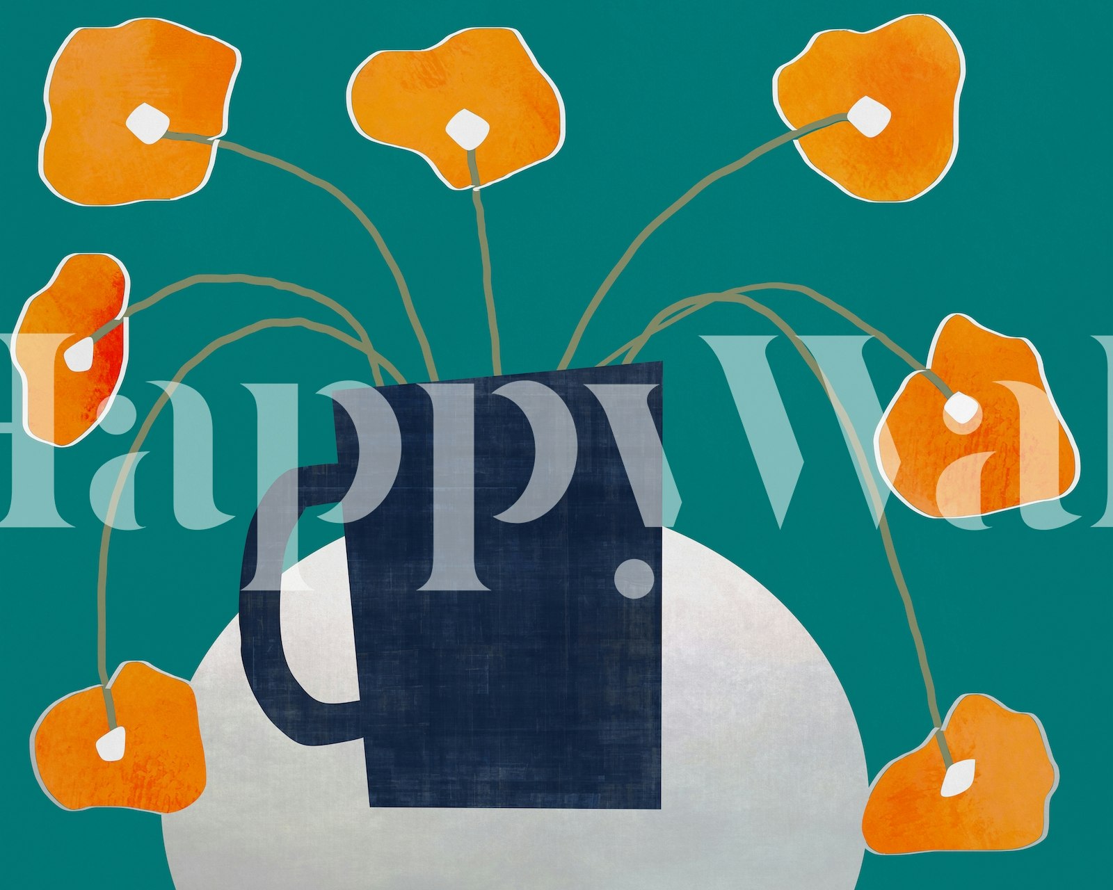 Spring Orange View tapeta s cvijećem