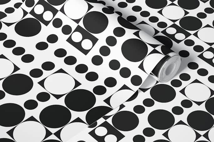 Exaggerated dots and circlewallpaper roll
