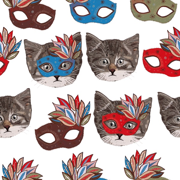 Mask and cute lovely cats
