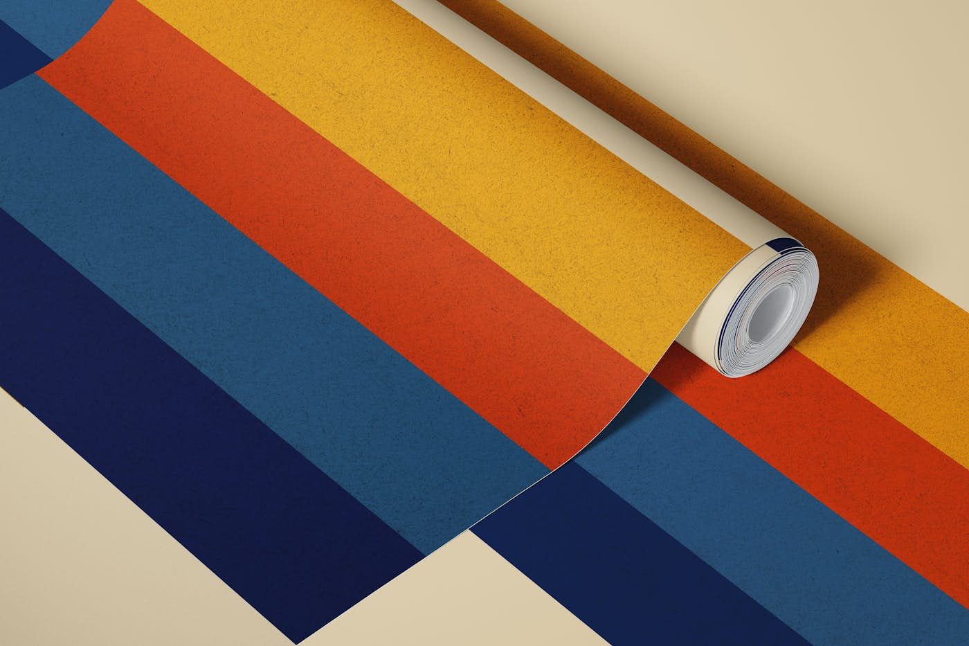 Classic Retro Stripes 70s wallpaper roll