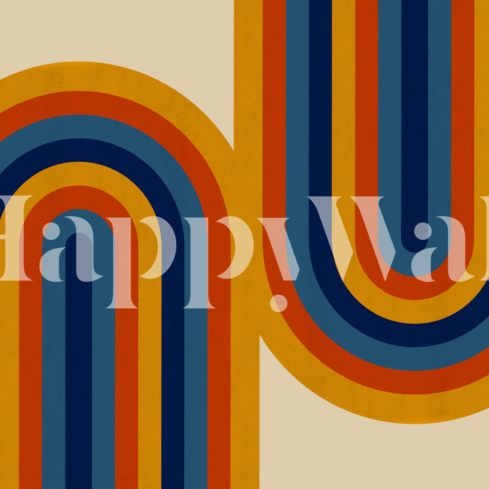 Retro Rainbow Patterns Vintage Rainbow Striped Wallpaper for Retro Rooms