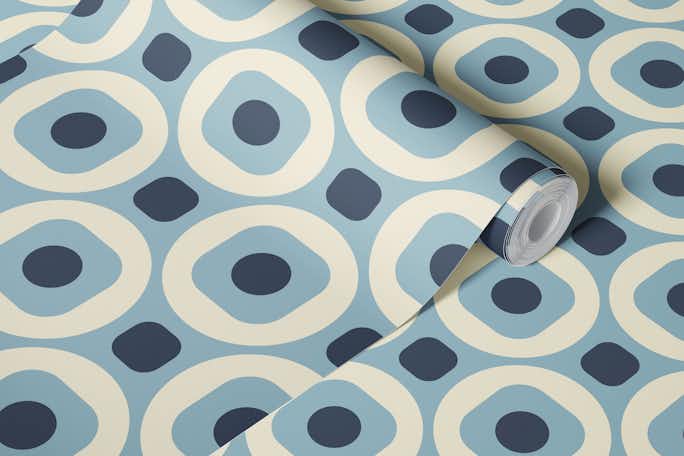 2522 G - abstract geometric pattern silver bluewallpaper roll