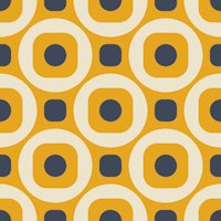 2522 J - retro geometric pattern, yellow ταπετσαρία
