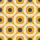 2522 J - retro geometric pattern, yellow