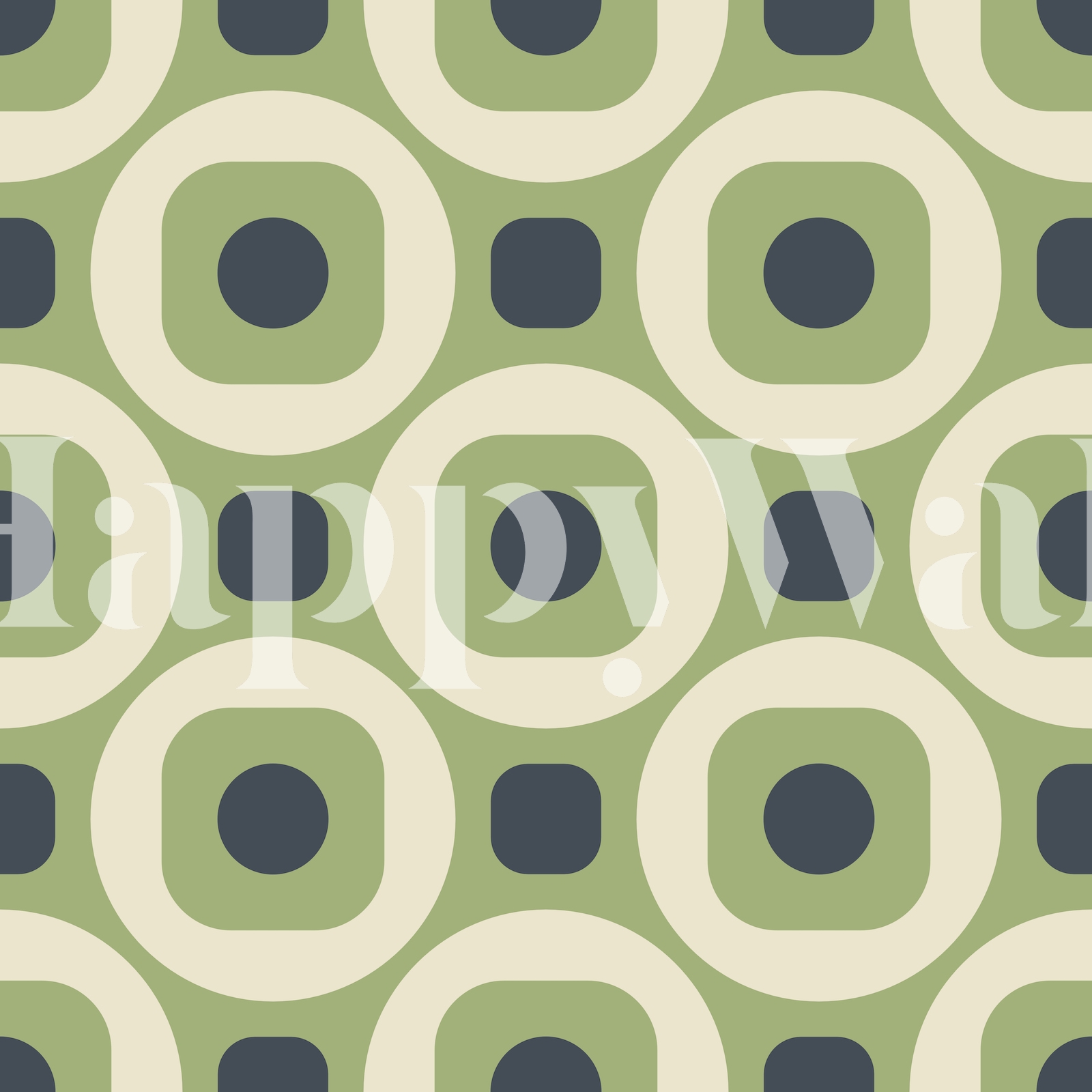 Buy K Sage Green Abstract Retro Pattern Wallpaper Happywall